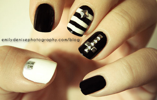 black & white